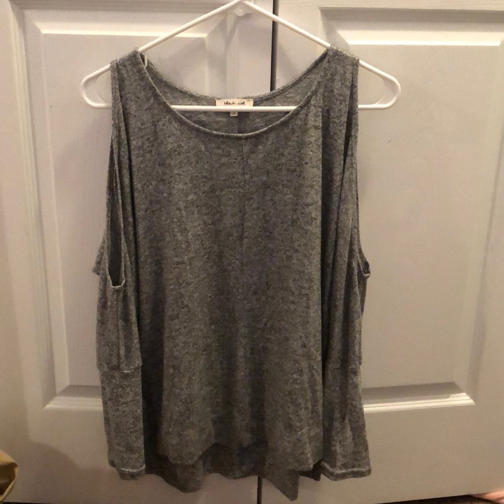 Cold shoulder sweater